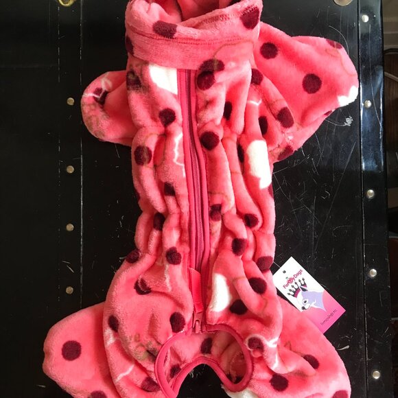 Dog Fall Winter Wear Jumpsuit Overall Coat Small Female Cut Pink NWT - Picture 4 of 12
